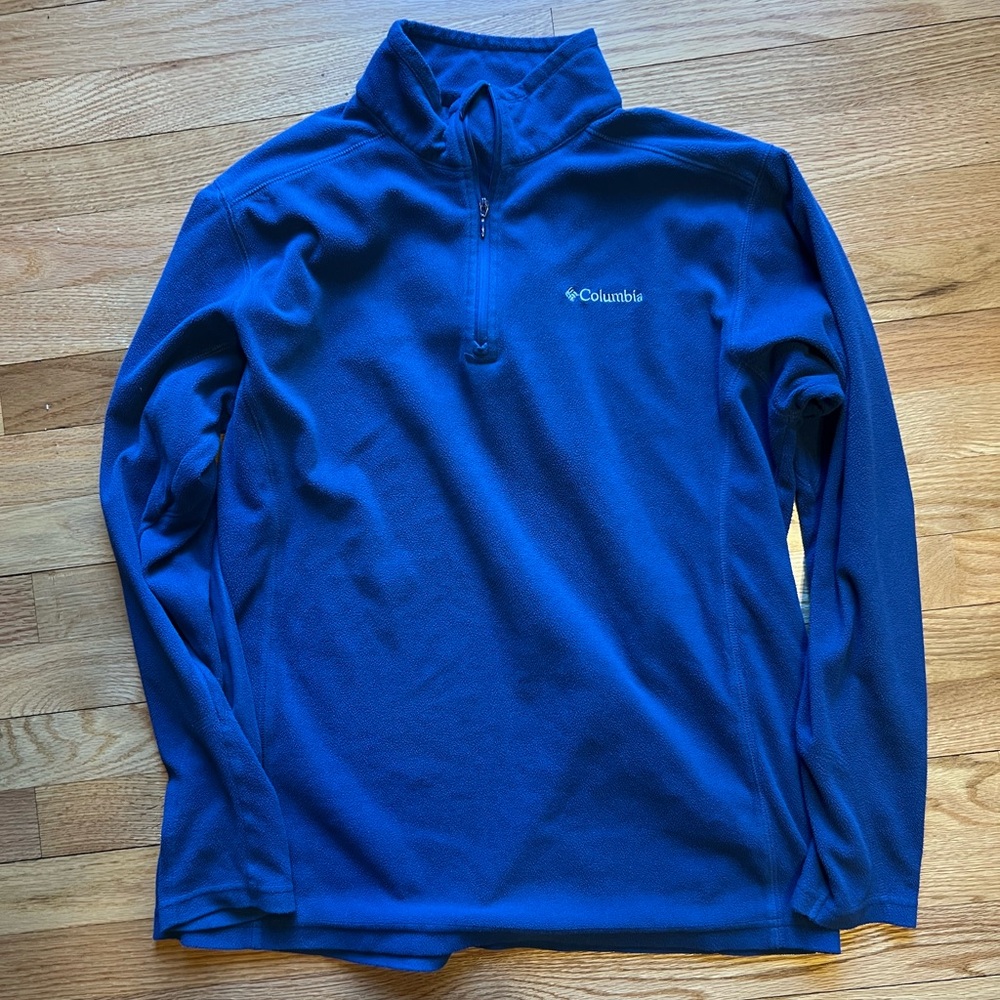 Men’s Columbia Blue Fleece Quarter-Zip Pullover Sweatshirt